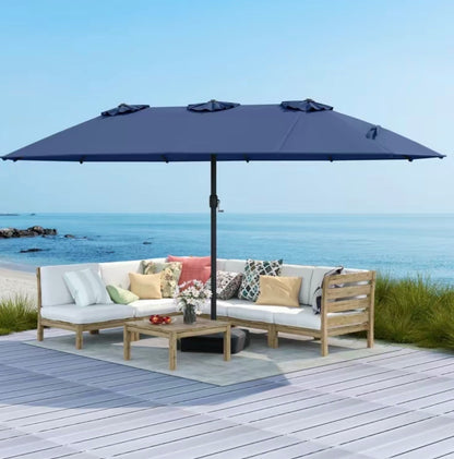 Outdoor 15/13Ft Twin Umbrella