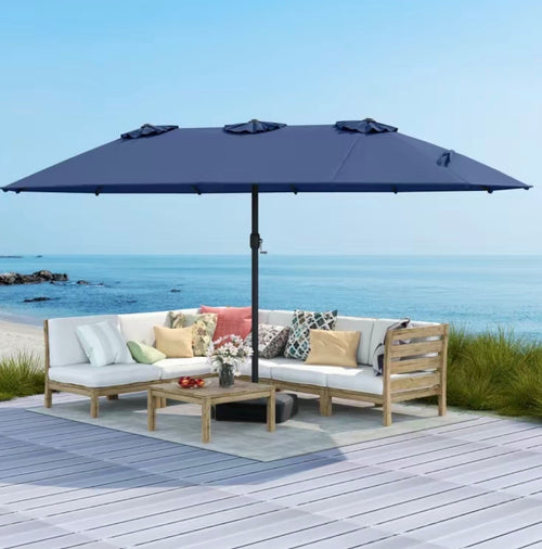 Outdoor 15/13Ft Twin Umbrella